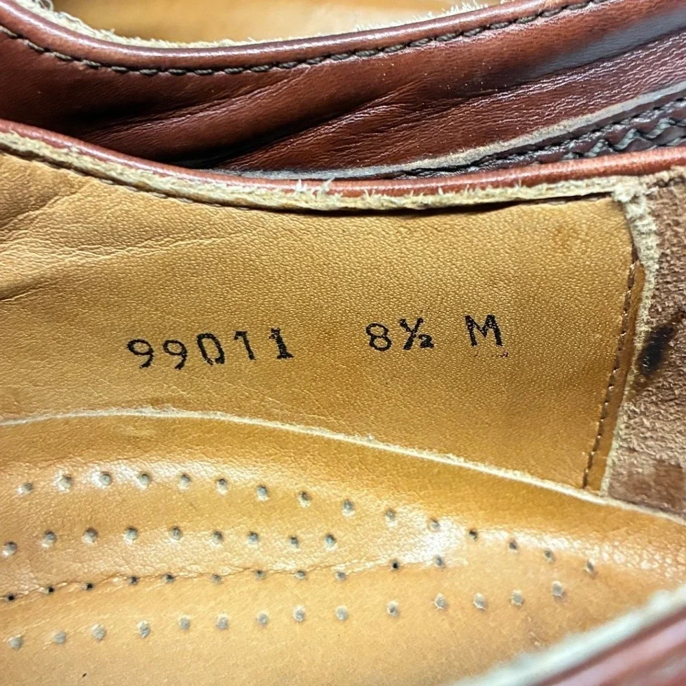 Pitti Shoes Firenze Cap Toe Derby Shoes Mens 8.5 M Brown Leather Made In Italy